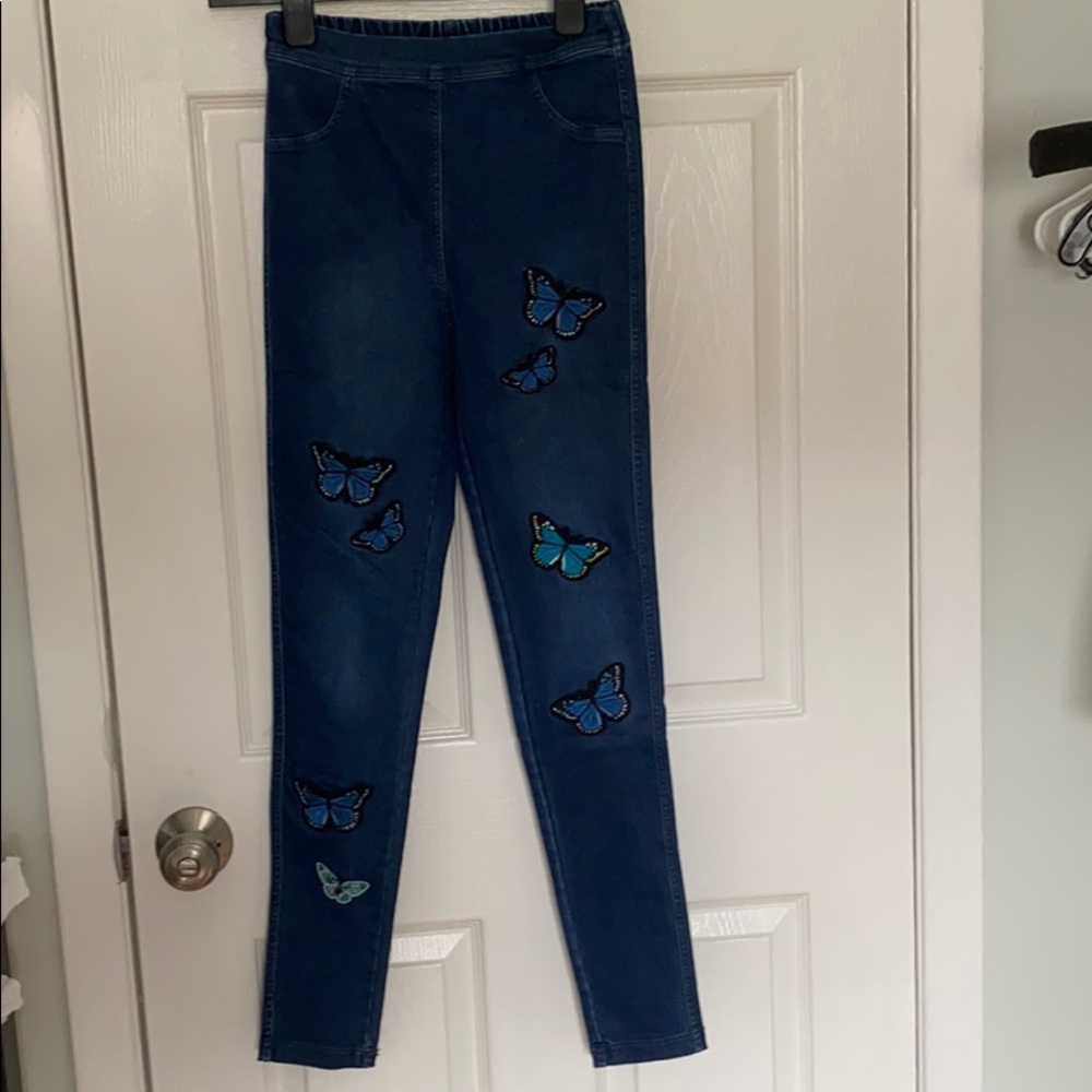 Calzedonia Jeans legging embroidery butterflies
